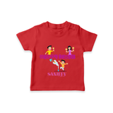 Happy Diwali - Customized Kids T-Shirt - RED - 0-5 Months Old (Chest 17")