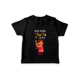 Rocking Diwali - Customized Girls T-Shirt - BLACK - 0-5 Months Old (Chest 17")