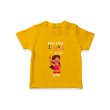 Rocking Diwali - Diwali Themed Customized Girls T-Shirt - CHROME YELLOW - 0-5 Months Old (Chest 17")