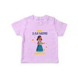 Little Lakshmi - Customized Kids T-Shirt - LILAC - 0-5 Months Old (Chest 17")