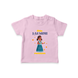 Little Lakshmi - Customized Kids T-Shirt - PINK - 0-5 Months Old (Chest 17")