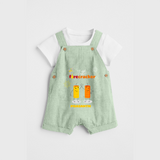 Little Fire Cracker - Customized Kids Dungaree Set - MINT GREEN - 0 - 5 Months Old (Chest 18")