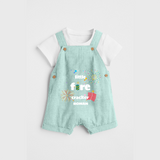 Little Fire Cracker - Diwali Themed Customized Kids Dungaree Set - ARCTIC BLUE - 0 - 5 Months Old (Chest 18")