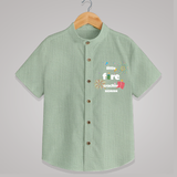 Little Fire Cracker - Diwali Themed Customized Kids Shirt - MINT GREEN - 0 - 6 Months Old (Chest 23")