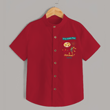 It's Time For Sweets & Crackers - Customized Kids Shirt - RED - 0 - 6 Months Old (Chest 23")