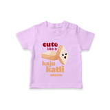 Cute Like A Kaju Katli - Customized Kids T-Shirt - LILAC - 0-5 Months Old (Chest 17")