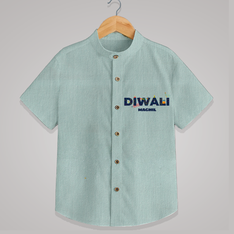 Celebrating Diwali - Customized Kids Shirt - ARCTIC BLUE - 0 - 6 Months Old (Chest 23")