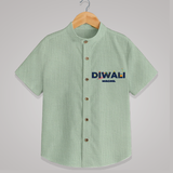 Celebrating Diwali - Customized Kids Shirt - MINT GREEN - 0 - 6 Months Old (Chest 23")