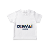 Celebrating Diwali - Customized Kids T-Shirt - WHITE - 0-5 Months Old (Chest 17")