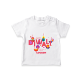 Happy Diwali Festival Of Lights - Customized Kids T-Shirt - WHITE - 0-5 Months Old (Chest 17")