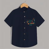 Enjoy This Diwali - Customized Kids Shirt - NAVY BLUE - 0 - 6 Months Old (Chest 23")