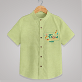 Enjoy This Diwali - Customized Kids Shirt - PASTEL GREEN - 0 - 6 Months Old (Chest 23")