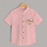 Enjoy This Diwali - Customized Kids Shirt - PEACH - 0 - 6 Months Old (Chest 23")