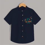 It's My First Diwali - Customized Kids Shirt - NAVY BLUE - 0 - 6 Months Old (Chest 23")