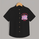 It's My First Diwali, Diwali Celebration - Customized Kids Shirt - BLACK - 0 - 6 Months Old (Chest 23")