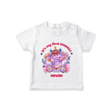 It's My First Diwali, Diwali Celebration - Customized Kids T-Shirt - WHITE - 0-5 Months Old (Chest 17")