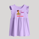 Happy Diwali | Little Light of the Celebration Baby Frock - LILAC - 0 - 3 Months Old (Chest 17")