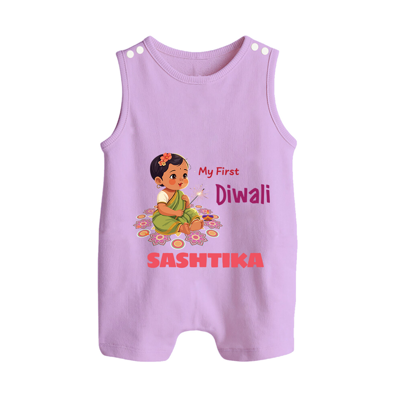 Happy Diwali | Little Light of the Celebration Romper Suit - LILAC - 0 - 5 Months Old (Chest 18")