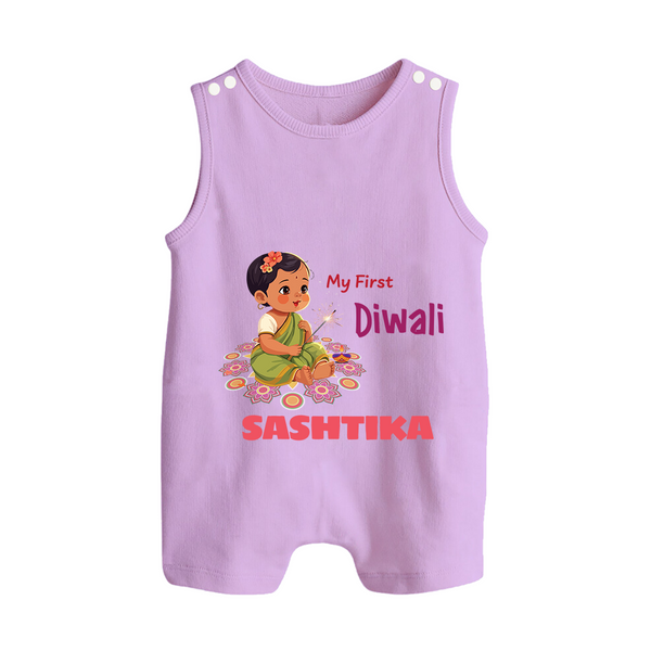 Happy Diwali | Little Light of the Celebration Romper Suit - LILAC - 0 - 5 Months Old (Chest 18")