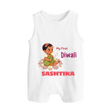 Happy Diwali | Little Light of the Celebration Romper Suit - WHITE - 0 - 5 Months Old (Chest 18")