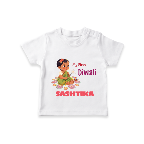 Happy Diwali | Little Light of the Celebration T-Shirt - WHITE - 0-5 Months Old (Chest 17")