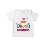 Happy Diwali | Crackers and Fun Celebration T-Shirt - WHITE - 0-5 Months Old (Chest 17")