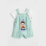 Personalized My First Diwali - Dungaree Set For Boys - ARCTIC BLUE - 0 - 5 Months Old (Chest 18")