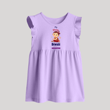Happy Diwali | Little Firecracker Fun Baby Frock - LILAC - 0 - 3 Months Old (Chest 17")