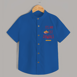 It's My First Diwali Personalized Shirt For kids - COBALT BLUE - 0 - 6 Months Old (Chest 23")