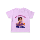 Happy Diwali | Tiny Diya Glow Celebration T-Shirt - LILAC - 0-5 Months Old (Chest 17")