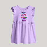 Happy Diwali | Little Pataka Celebration Baby Frock - LILAC - 0 - 3 Months Old (Chest 17")