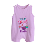 Happy Diwali | Little Pataka Celebration Romper Suit - LILAC - 0 - 5 Months Old (Chest 18")