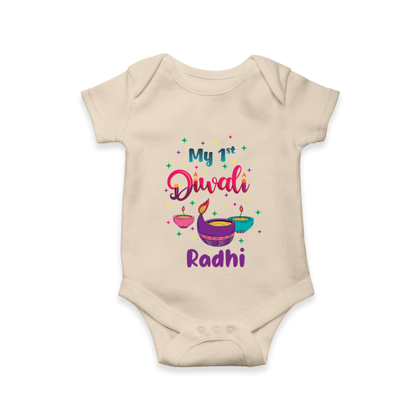 Happy Diwali | Little Pataka Celebration Romper - IVORY - New Born (Chest 14")