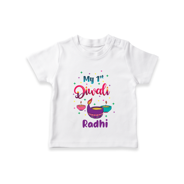 Happy Diwali | Little Pataka Celebration T-Shirt - WHITE - 0-5 Months Old (Chest 17")