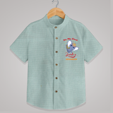 Its My First Diwali - Diwali Vibe Customized Kids Shirt - ARCTIC BLUE - 0 - 6 Months Old (Chest 23")