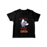 Happy Diwali | Sparkle and Fun Personalized T-Shirt - BLACK - 0-5 Months Old (Chest 17")