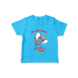 Its My First Diwali - Diwali Vibe Customized Kids T-Shirt - SKY BLUE - 0-5 Months Old (Chest 17")