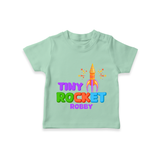 Tiny Rocket - Customized Diwali Themed T-Shirt - MINT GREEN - 0 - 5 Months Old (Chest 17")