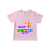 Tiny Rocket - Customized Diwali Themed T-Shirt - PINK - 0 - 5 Months Old (Chest 17")