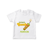 Cutest Bomb - Customized Diwali Themed T-Shirt - WHITE - 0 - 5 Months Old (Chest 17")