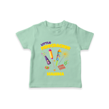 Little Firecracker - Customized Diwali Themed T-Shirt - MINT GREEN - 0 - 5 Months Old (Chest 17")