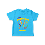 Little Firecracker - Customized Diwali Themed T-Shirt - SKY BLUE - 0 - 5 Months Old (Chest 17")