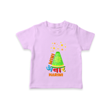 Mini Anaar - Customized Diwali Themed T-Shirt - LILAC - 0 - 5 Months Old (Chest 17")