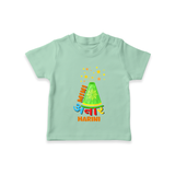 Mini Anaar - Customized Diwali Themed T-Shirt - MINT GREEN - 0 - 5 Months Old (Chest 17")