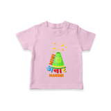 Mini Anaar - Customized Diwali Themed T-Shirt - PINK - 0 - 5 Months Old (Chest 17")