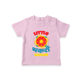 Little Chakri - Customized Diwali Themed T-Shirt - PINK - 0 - 5 Months Old (Chest 17")