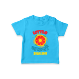 Little Chakri - Customized Diwali Themed T-Shirt - SKY BLUE - 0 - 5 Months Old (Chest 17")