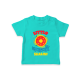 Little Chakri - Customized Diwali Themed T-Shirt - TEAL - 0 - 5 Months Old (Chest 17")