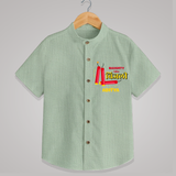 Naughty Like Bijli - Customized Diwali Themed Shirt For Kids - MINT GREEN - 0 - 6 Months Old (Chest 23")