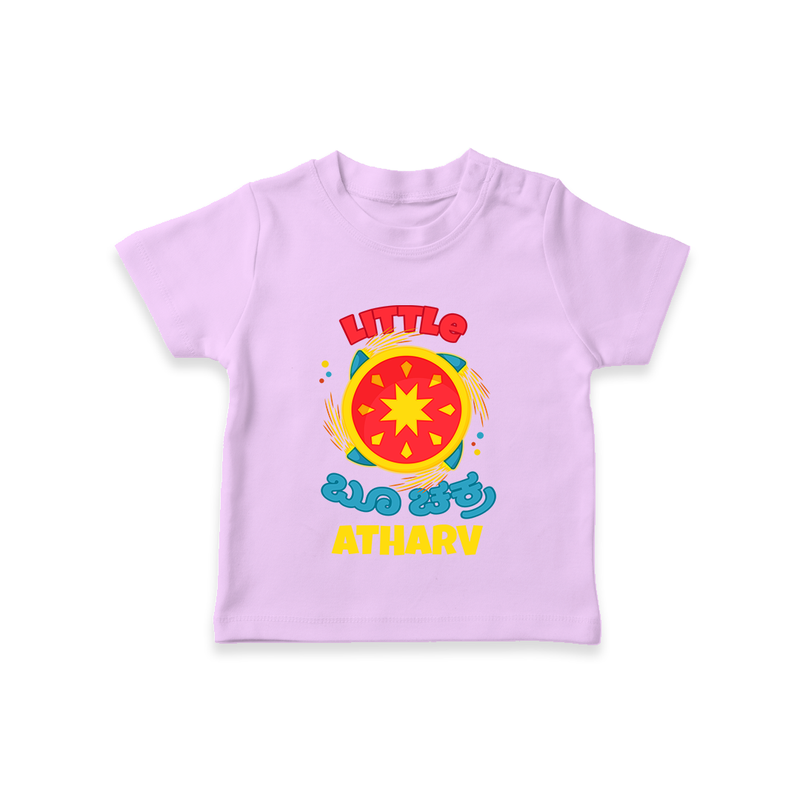 Little Boo Chakra - Customized Diwali Themed T-Shirt - LILAC - 0 - 5 Months Old (Chest 17")